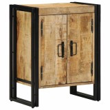 Dulap pentru pantofi Negru 30x30x40 cm Lemn masiv de mango și Oțel