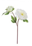 Cumpara ieftin Floare artificiala Peonia alba 43 cm
