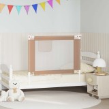 vidaXL Balustradă de protecție pat copii, gri taupe, 100x25 cm, textil 10217