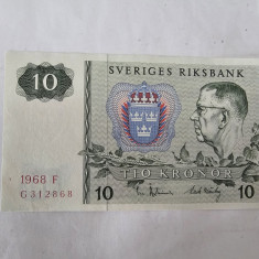 Suedia 10 Kronor 1968 Noua