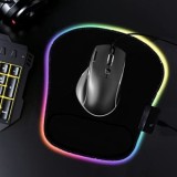 Mousepad Gaming cu LED, 23,5x21,3 cm, Negru, CMCLASS