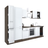 Mobilier Bucatarie Leziter Yorki 300 cm, Modular, Cuptor Jos, Rafturi, Fara Blat, Stejar Yorki