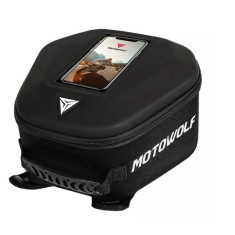 Geanta rezervor moto Motowolf, impermeabila, prindere universala, buzunar transparent telefon, tank bag include 2 tipuri de prindere