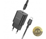 Incarcator Retea Cu Cablu USB-C Borofone BN13 Safety 30W 3A 1 x USB-C Negru