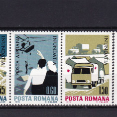 ROMANIA 1970 LP 743 INUNDATIA I SERIE MNH