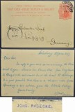 Great Britain 1899 Postcard Stationery SIGNED QV SALISBURY to GERMANY D.914