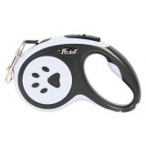 Lesa automata retractabila, flippy, pentru caini, 3m, 20 kg, abs, negru/bleu, 8x12x4 cm
