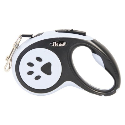 Lesa automata retractabila, flippy, pentru caini, 3m, 20 kg, abs, negru/bleu, 8x12x4 cm foto