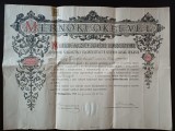 A3012N Diplomă de inginer a lui T&eacute;csy L&aacute;szl&oacute;, originar din Dej, județul Cluj, Budapesta, Universitatea Regală Maghiară J&oacute;zsef, 1925/M&eacute;rn&ouml;ki oklev&eacute;l