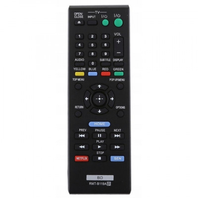 Telecomanda pentru Sony RMT-B119A, x-remote, Netflix, Negru foto