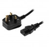 Cablu alimentare AC, 3m, 3 fire, negru, BS 1363 (G) mufa, IEC C13 mama, T143535
