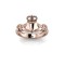 Inel de dama din aur roze 14K, piatra zirconiu - 45
