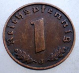 2.743 GERMANIA 1 REICHSPFENNIG 1938 J, Europa, Bronz