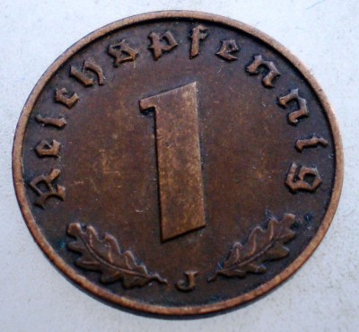 2.743 GERMANIA 1 REICHSPFENNIG 1938 J foto