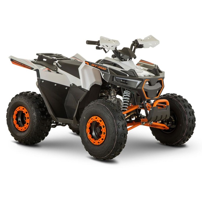 Atv 125cc Mini Rocket Panther 8&amp;quot; semi-automat 4T benzina alb