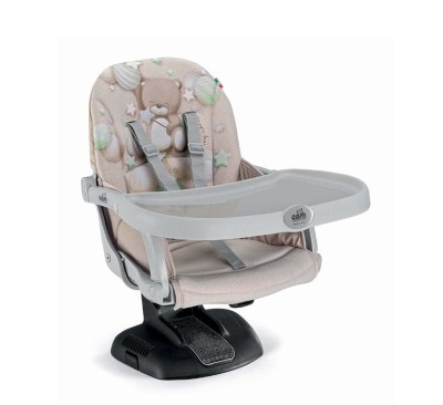 Scaun de Masa CAM Seat Idea, Inaltime Ajustabila, Varsta 6-36 luni, Pliabil, Centura de Siguranta in 5 Puncte, Bej - gri foto