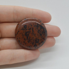 Cabochon obsidian mahon 36x36x7mm c52