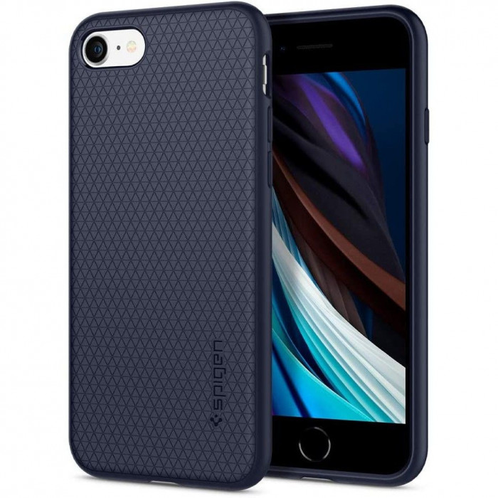 Husa pentru iPhone 7 / 8 / SE 2, SE 2020 / SE 3, SE 2022, Spigen Liquid Air, Midnight Blue