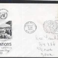 UN New York 1959 UN council Mi.80 FDC UN.190