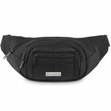 Borseta ZAGATTO&reg;, Neagra, Crossbody, Unisex, 33x9x14 cm, 3 buzunare, Impermeabila, Curea reglabila, ZG861