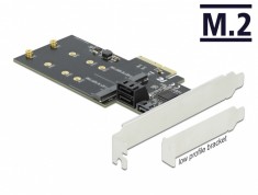 PCI Express cu 3 x SATA III + 2 x M.2 Key B, Delock 90499