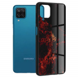 Cumpara ieftin Husa pentru Samsung Galaxy A12 / A12 Nacho, Techsuit Glaze Series, Red Nebula