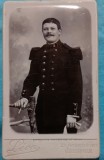 Fotografie tip CDV, Subofiter de francez in uniforma de ceremonie, sfarsit de secol XIX
