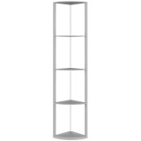 HOMCOM Lampă LED de podea 5 nivele dimabilă cu raft, schimbare de culoare RGB, telecomandă | Aosom Romania