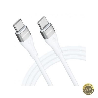 Cablu Incarcare USB-C - USB-C WZK WSTCC1 65W 1m Alb foto
