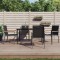 vidaXL Set mobilier de grădină, 5 piese, negru, textilenă și oțel 3187035