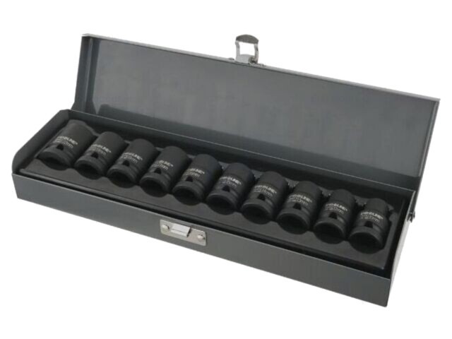Set chei tubulare cu impact 6-puncte PROLINE, 10 piese, oțel crom-molibden, 1/2&quot;