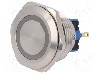 Intrerupator anti-vandalism, ON-ON, &amp;Oslash;30mm, ONPOW - GQ30-11ZE/G/12V/S foto