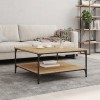 Măsuță Cafea VidaXL Stejar Sonoma 80x80x40 cm Lemn Prelucrat Maro, Raft Depozitare, Sufragerie, Design Modern