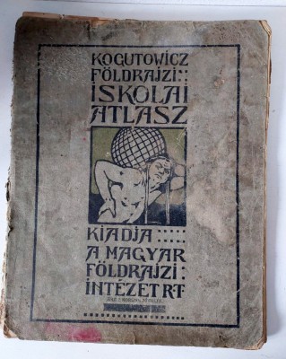 Kogutowicz Man&amp;oacute; f&amp;ouml;ldrajzi iskolai atlasza, Dr. Kugotowicz K&amp;aacute;roly, Budapest, 1913 foto