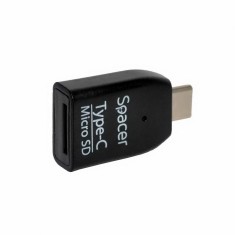 CARD READER extern SPACER, interfata USB Type C, citeste/scrie: micro SD; plastic, negru, &quot;SPCR-307&quot; (timbru verde 0.03 lei)