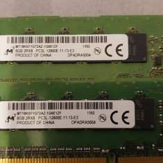 Kit 16 GB( 2 x 8 Gb ) MICRON DDR 3 PC3-12800 1600 MHz , Memorie PC Desktop