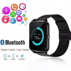 Ceas Smartwatch cu Telefon iUni Z60, Curea Metalica, Touchscreen, Camera, Notificari, Antizgarieturi, Aluminiu foto