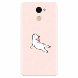 Husa silicon pentru Huawei Enjoy 7 Plus, Cute Dog Streching