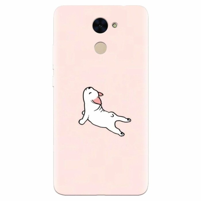 Husa silicon pentru Huawei Y7 Prime 2017, Cute Dog Streching