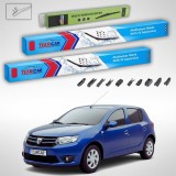 Cumpara ieftin Ștergătoare Dacia Sandero II 2014-2015 | Set Față și Spate Flat Premium &ndash; TeamCar&reg;