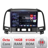 Navigatie Hyundai Santa Fe 2007-2012 Edotec Kit-008 8 core QLED 2K 16+512 360 Android Waze USB Navigatie Internet Youtube Radio CarStore Technology