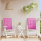 vidaXL Perne scaun cu spătar &icirc;nalt, 2 buc., roz, 120x50x3 cm, textil