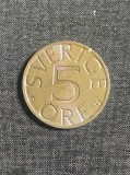 Moneda 5 ore 1977 Suedia, Europa