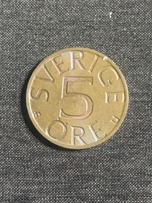 Moneda 5 ore 1977 Suedia foto