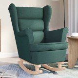 vidaXL Scaun balansoar, verde &icirc;nchis, 74x90x102 cm, material textil