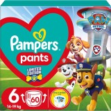 Cumpara ieftin Pampers Pants Paw Patrol Size 6 scutece de unică folosință tip chiloțel 14-19 kg 60 buc