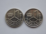 Lot 2 monede diferite 1 franc 1990 Belgia-BELGIQUE-BELGIE, Europa