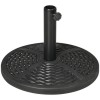 Suport pentru umbrela 38-48 mm, rotund, HDPE, imitatie ratan, negru, 45x33 cm, ART