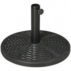 Suport pentru umbrela 38-48 mm, rotund, HDPE, imitatie ratan, negru, 45x33 cm GartenVIP DiyLine