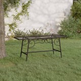 Gossi banca de copac, negru, 110 cm, otel